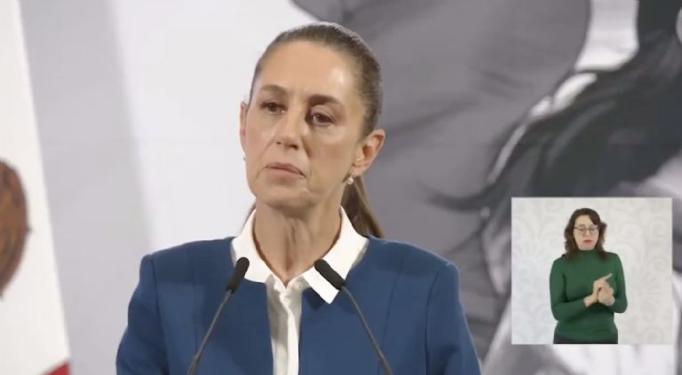 Claudia Sheinbaum en su conferencia 'Mañanera del Pueblo' de hoy, jueves 27 de febrero. Foto: Internet