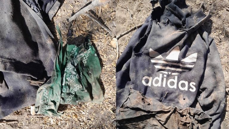 Prendas localizadas junto a los restos hallados en Vícam