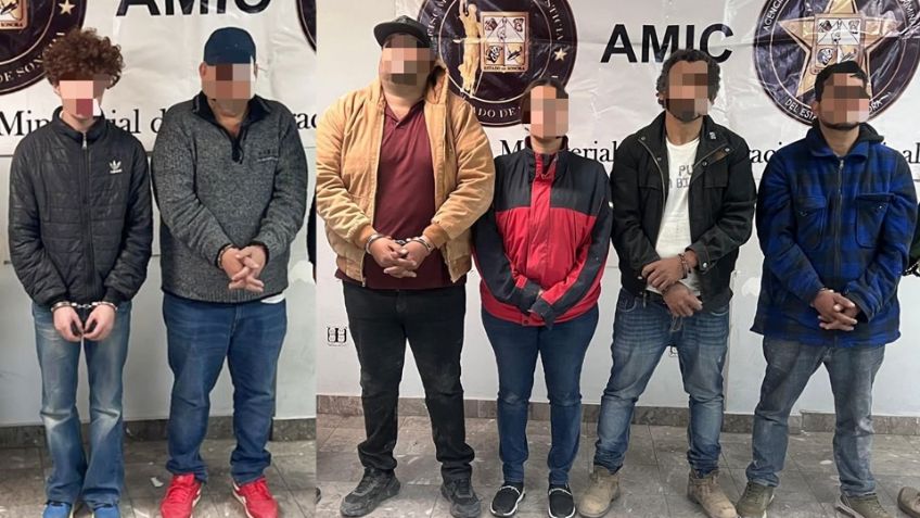 Capturan a mujer y cinco hombres en San Luis Río Colorado; aseguran armas y vehículos