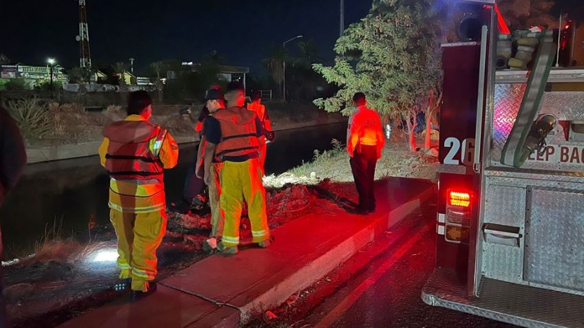 Alerta en Navojoa: Bomberos recuperan cuerpo de hombre encontrado en canal de riego
