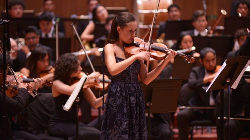 Belém Antonia, la joven violinista de Guaymas que brilla con las mejores orquestas