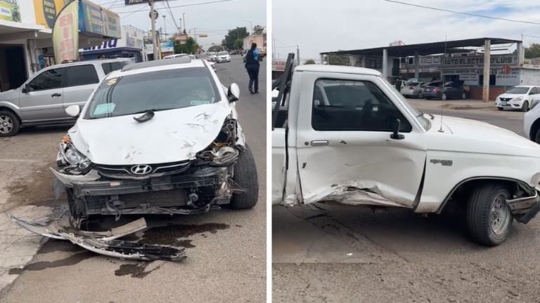 Los autos Hyundai Elantra y Ford Ranger XLT