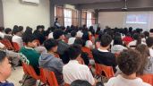 Foto ilustrativa de la nota titulada Estudiantes de Cobach Empalme son orientados con conferencia en salud mental