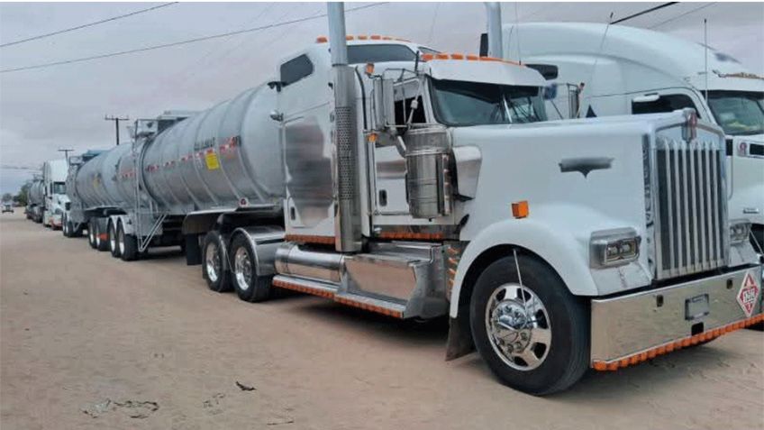 Detienen a seis camiones con 200 mil litros de combustible ilegal en Sonora
