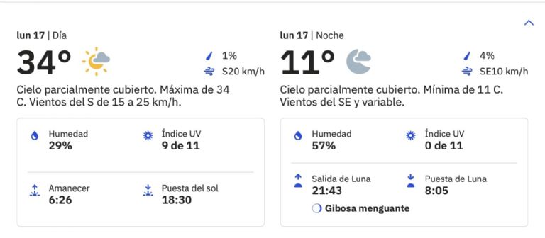 Clima en Ciudad Obregón de hoy, lunes 17 de marzo. Foto: Conagua