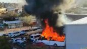 Foto ilustrativa de la nota titulada Incendio en empresa de transporte en Nogales deja pérdidas totales en tres vehículos