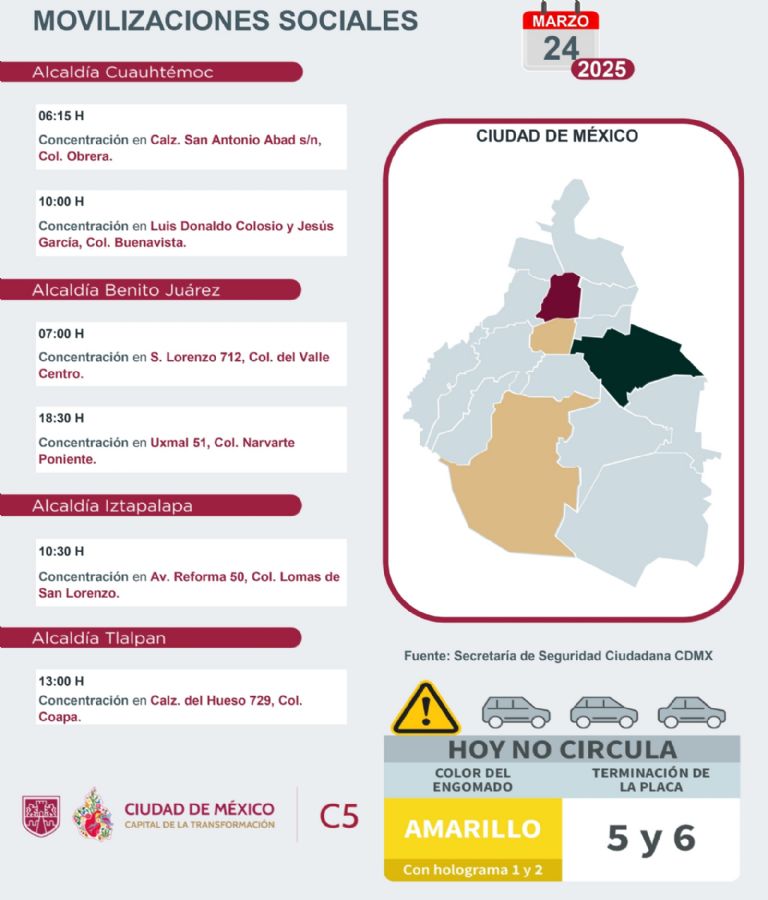 Tráfico hoy 24 de marzo 