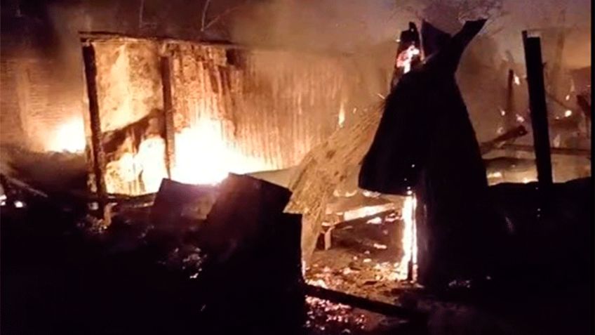 Sonora: Fuerte incendio consume tres viviendas en colonia Libertad de Cajeme