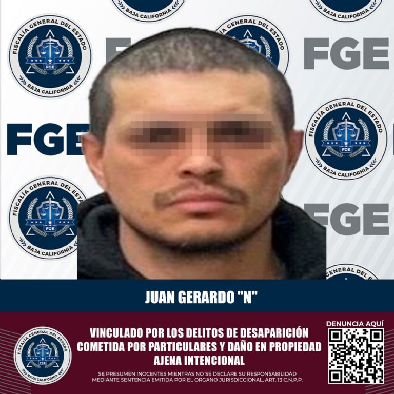 El sujeto detenido, Juan Gerardo 'N', alias 'El Yeremi'