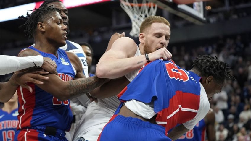 Los Timberwolves superan a los Pistones en medio de una batalla campal