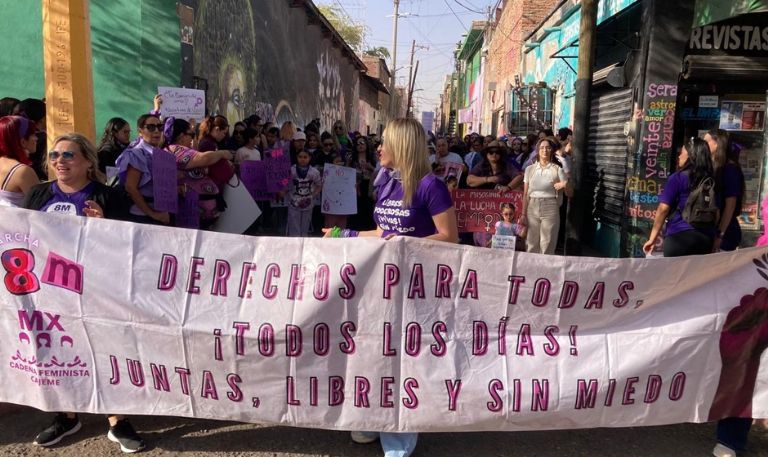 Marcha del 8 de marzo en Ciudad Obregón