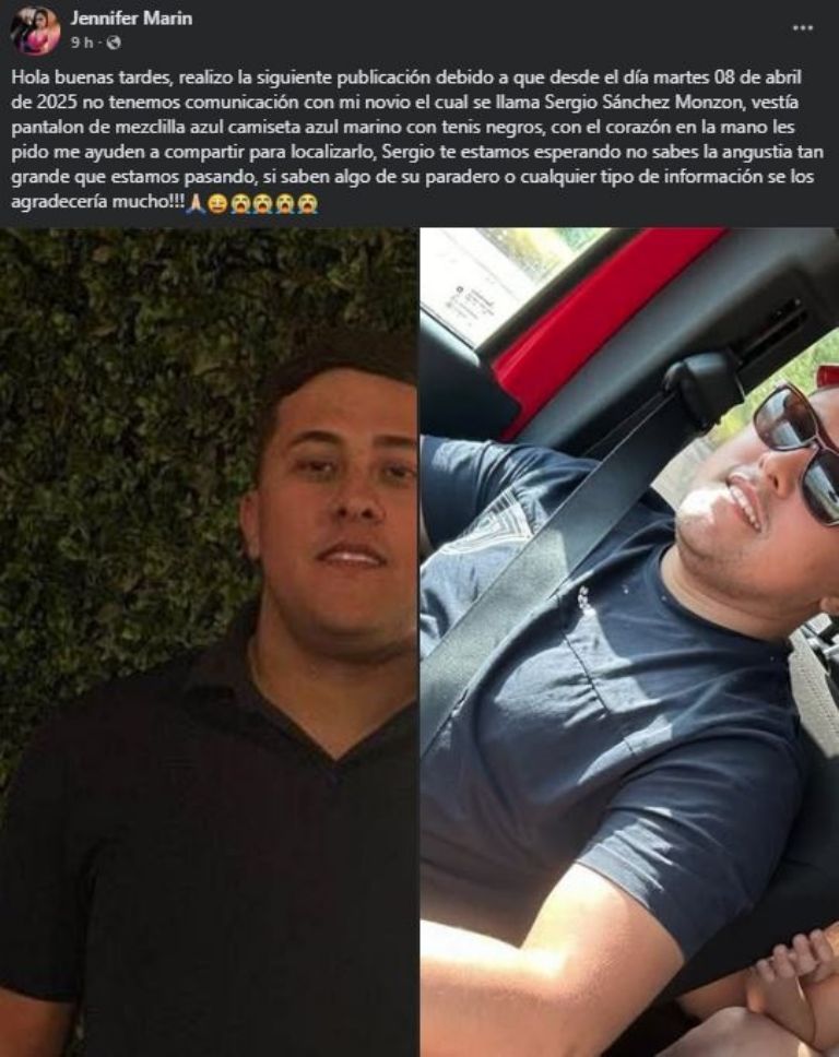 La publicación de su pareja en redes sociales