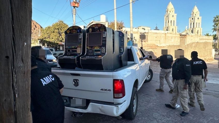 Incautan seis máquinas tragamonedas en el Centro de Guaymas; las ocultaban en inmueble