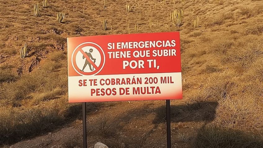 Protección Civil no colocó letrero con 250 mil pesos de multa en el cerro Tetakawi