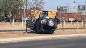 Foto ilustrativa de la nota titulada Fuerte accidente en Ciudad Obregón: Vehículo terminó volcado frente a Plaza Sendero