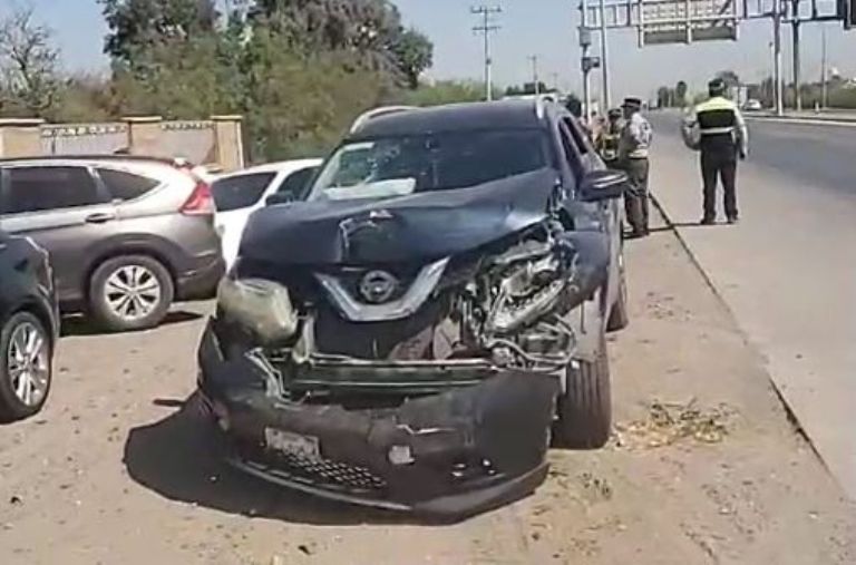 Uno de los autos afectados en el segundo accidente