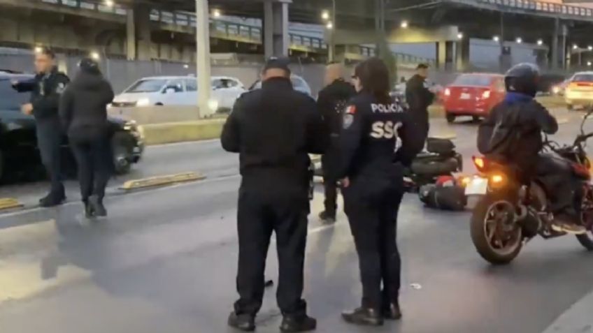 Fatal accidente en la Terminal 2 del AICM: Muere motociclista tras derraparse