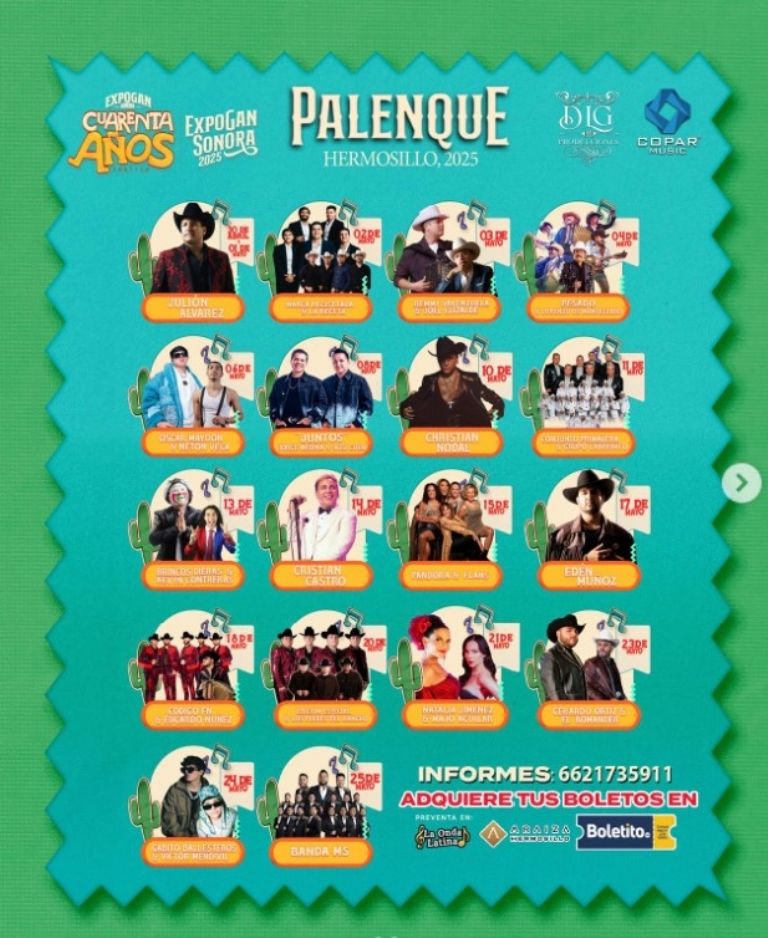 Cartelera de ExpoGan Sonora 2025