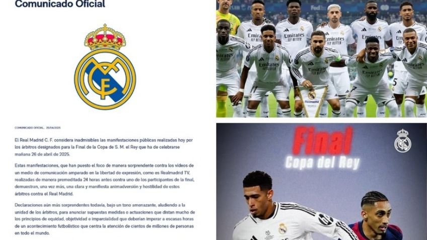 Cancela Real Madrid actos oficiales por conflicto con árbitros previo a final vs FC Barcelona