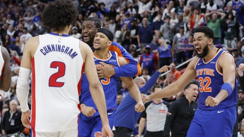 Con polémica, los Knicks sacan el triunfo ante los Pistons y toman ventaja en su serie