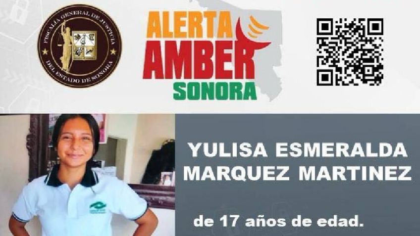 Fiscalía de Sonora activa Alerta Amber para localizar a menor desaparecida en Empalme