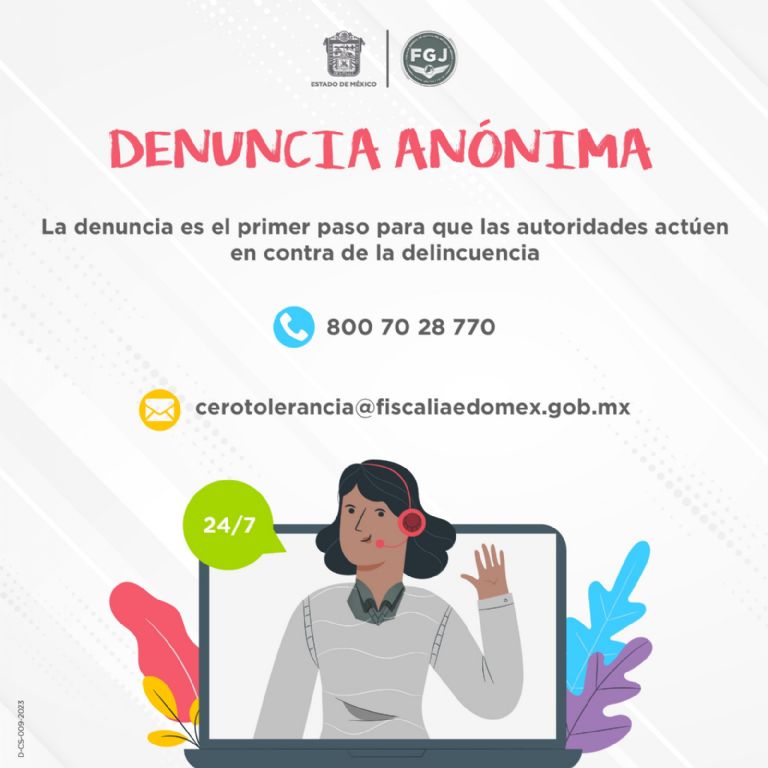 Recuerda que la denuncia es completamrnte anónima 