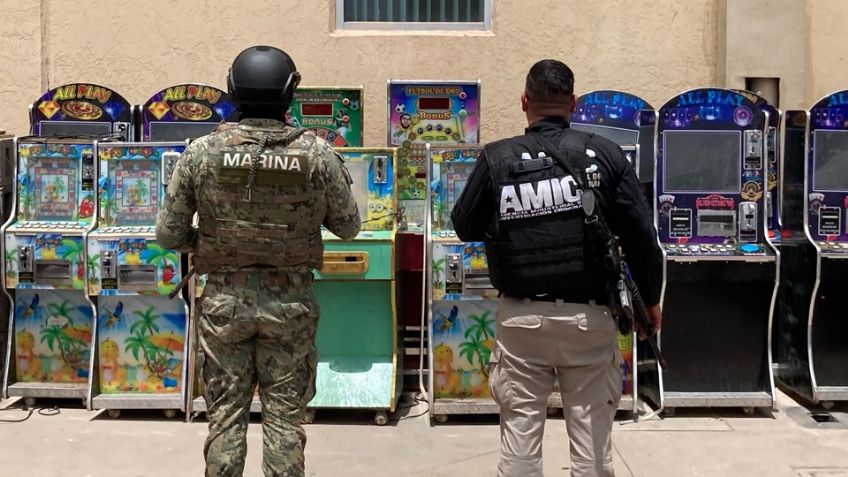 Decomisan 14 máquinas tragamonedas al norte de Ciudad Obregón; funcionaban en abarrotes