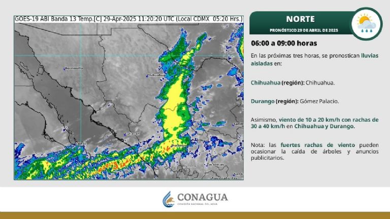 Clima en Sonora para HOY martes 29 de abril. Foto: CONAGUA