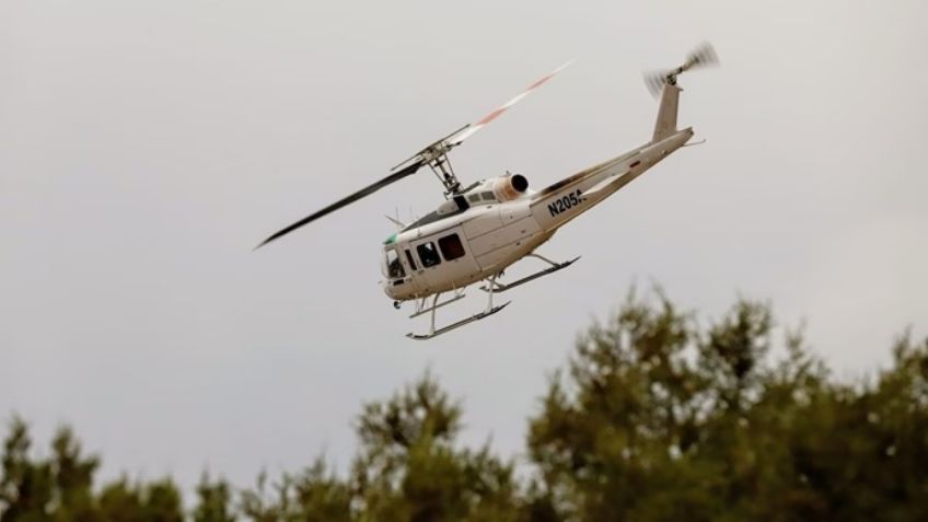 Se desploma helicóptero en Arteaga Coahuila mientras realizaba maniobras para combatir incendio