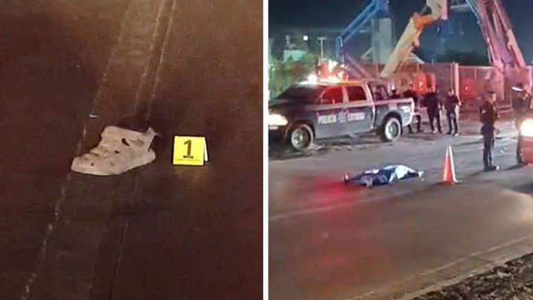 El cuerpo quedó tendido sobre la cinta asfáltica