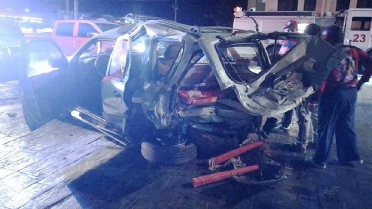 Fuerte choque por alcance deja 7 lesionados sobre el bulevar Tetakawi en San Carlos