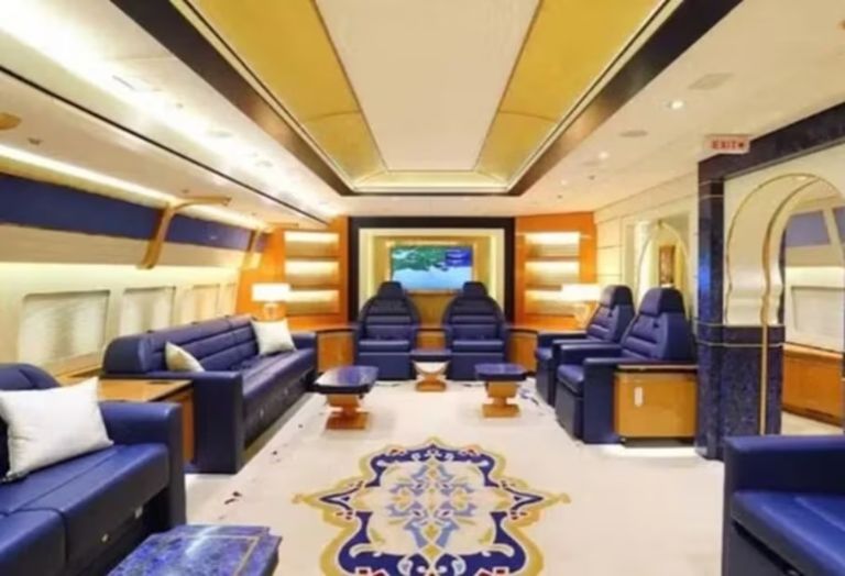 Interiores del boeing 747 de Qatar tiene lujosos acabados
