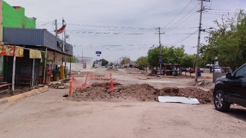 Continúan trabajos de rehabilitación de calles de Ciudad Obregón