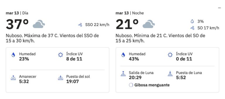 Clima en Hermosillo, Sonora, para HOY martes 13 de mayo. Foto: Conagua