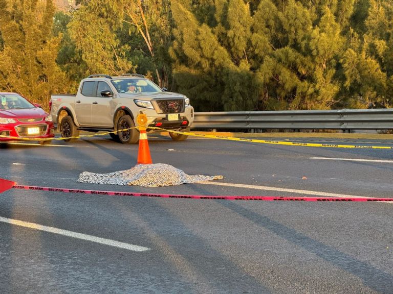 Mujer muere atropellada en la México-Pachuca. Foto: Facebook
