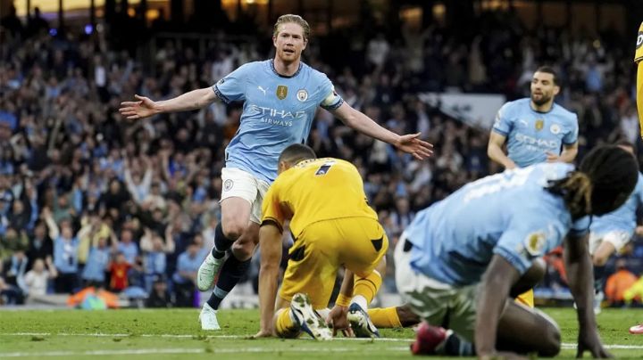 Una última; De Bruyne le da al Manchester City una victoria crucial sobre los Wolves