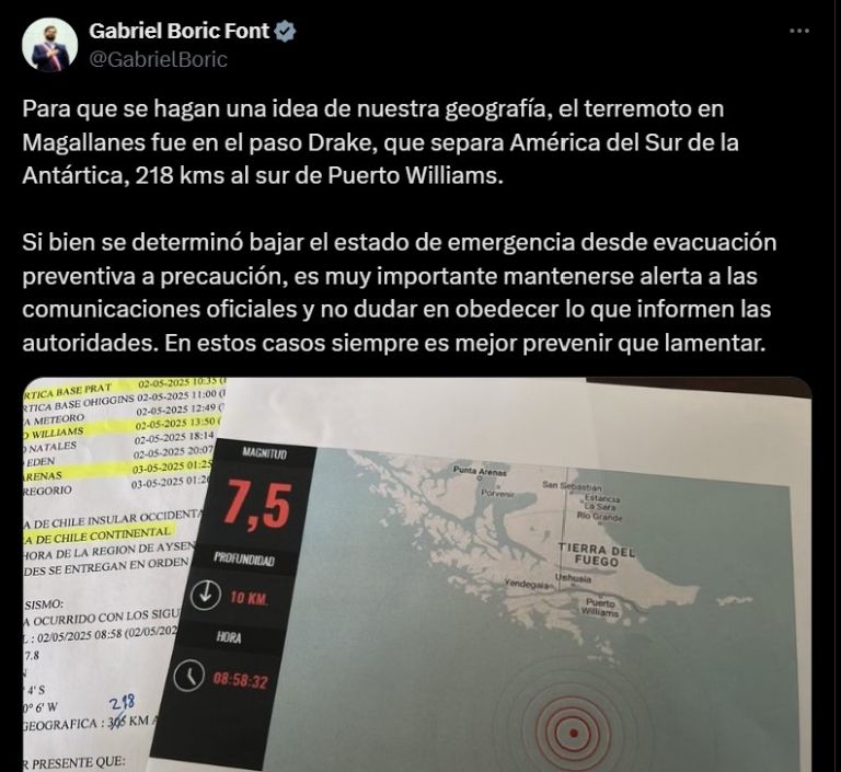 Gabriel Boric Font, presidente de Chile 