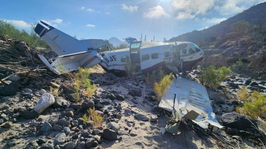 Vuelo con rumbo a Hermosillo se desploma en Baja California Sur; viajaban seis pasajeros