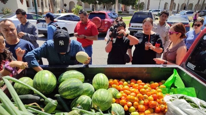 Venden estudiantes de agronomía frutas y verduras cultivadas por ellos en Hermosillo