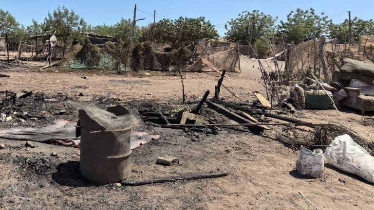 Perdieron todas sus pertenencias cinco familias por incendio en Pueblo Yaqui