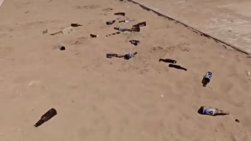 Bañistas dejan el Malecón de Huatabampito como basurero