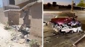Foto ilustrativa de la nota titulada Tremendo accidente en Hermosillo: Vehículo se impacta contra vivienda y derriba pared
