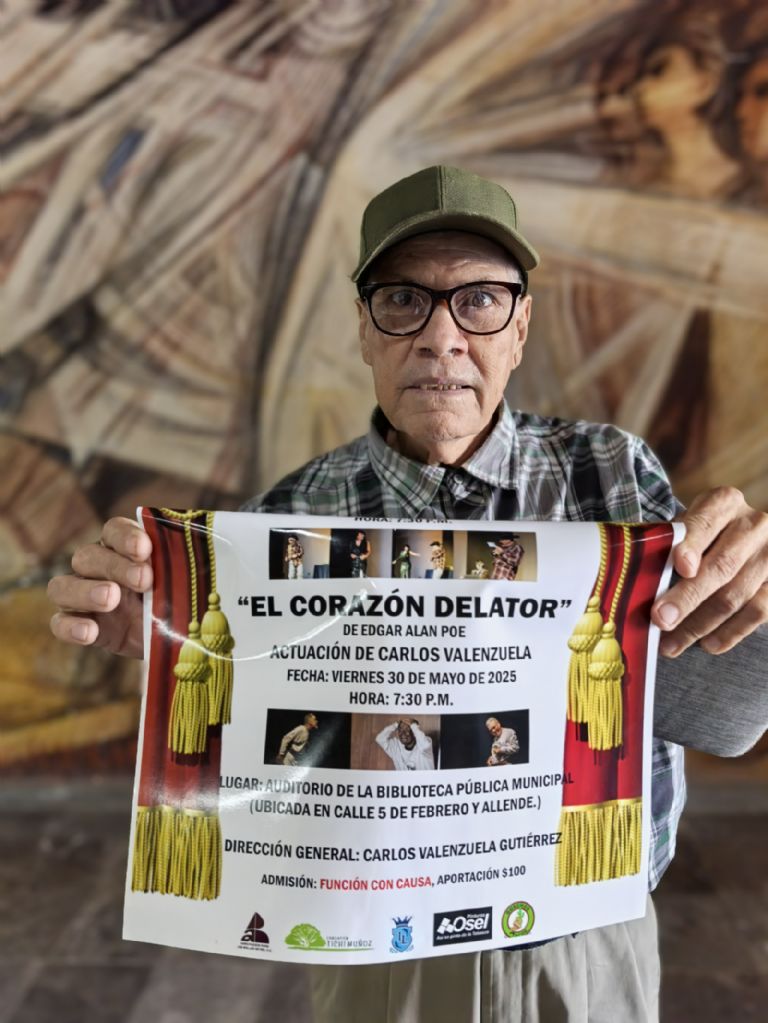 Actor cajemense prepara función de teatro a beneficio de comedor