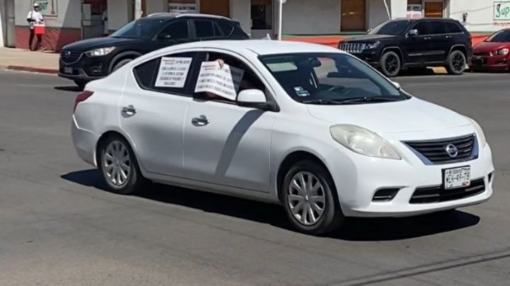 Maestros en Navojoa realizan manifestación vehicular por una pensión justa