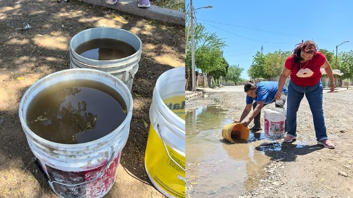 Vecinos amenazan con llevar cubetas de aguas negras al Palacio Municipal de Cajeme 