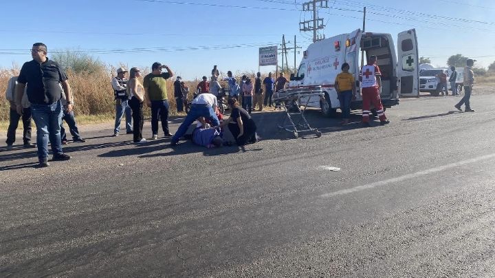 Motociclista fallece al estrellarse contra un camión de carga en San Luís Rio Colorado