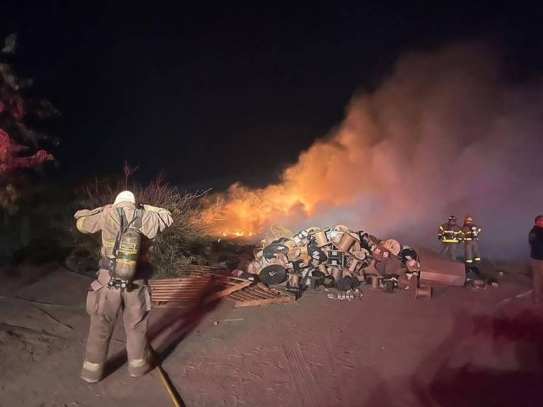 Fuerte incendio en Empalme 