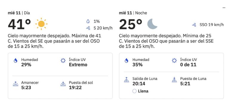 Clima en Hermosillo para HOY miércoles 11 de junio. Foto: Conagua