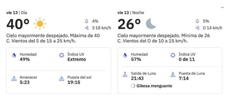 Clima en Ciudad Obregón para HOY viernes 13 de junio. Foto: Conagua