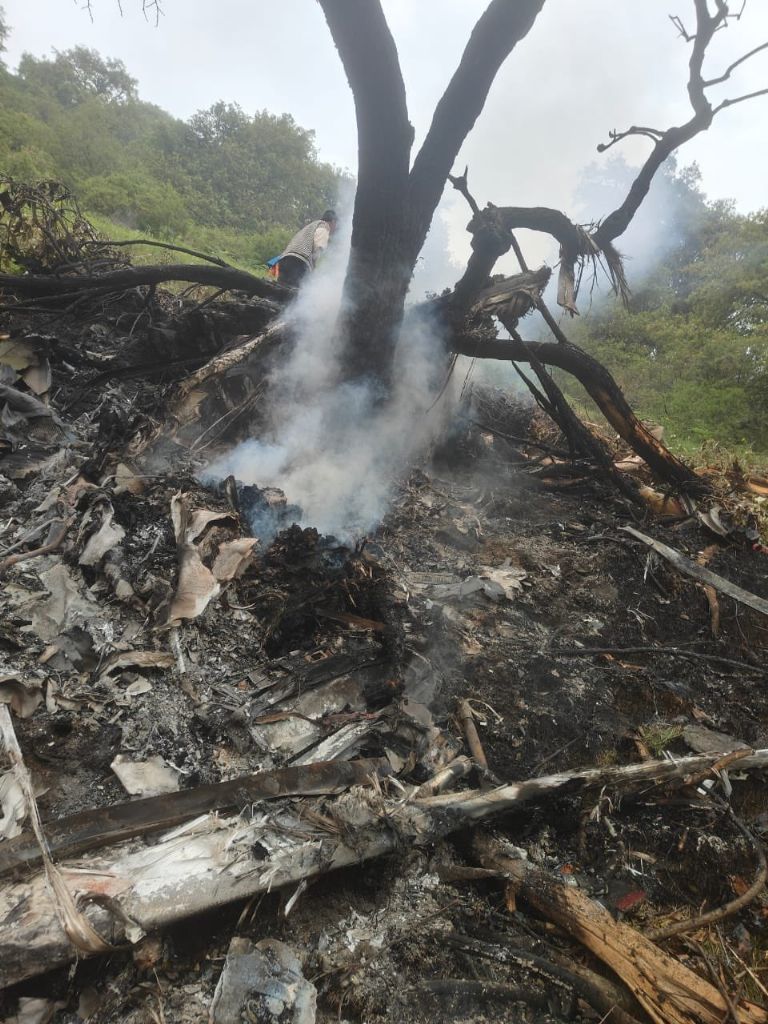 Todos los cuerpos quedaron calcinados, aseguraron las autoridades. Foto: Twitter